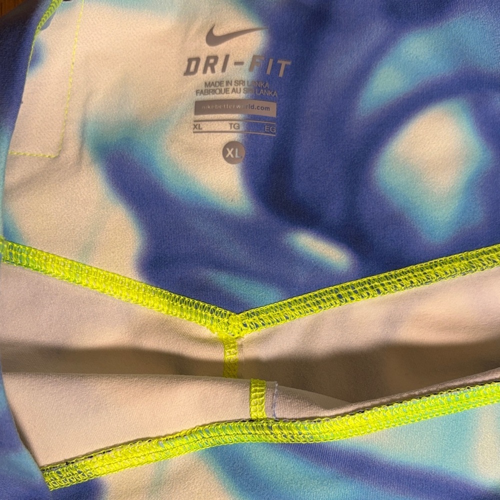 Nike Dri-Fit Neon Tie Die Colorful Swirl Leggings -205sku - Picture 2 of 8